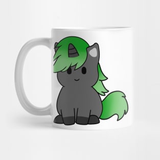 Green Black Unicorn Mug